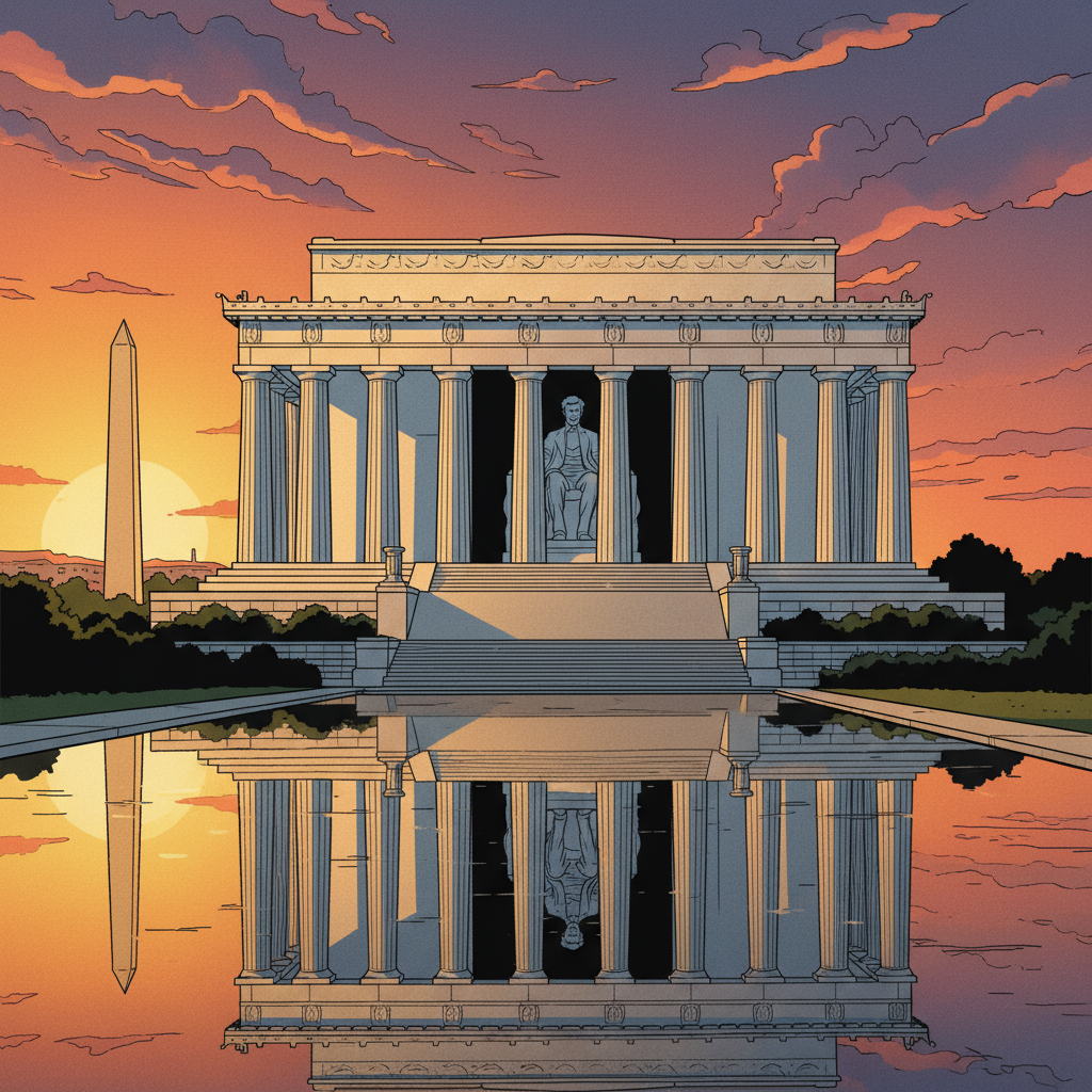 Charlotte at Lincoln Memorial